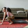 Outline of a flexible body in a stretching pose, symbolizing flexibility.
